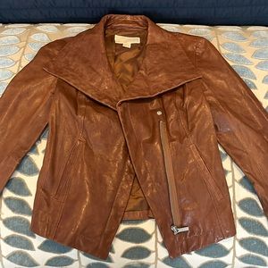 Michael Kors Leather Jacket. Size small - never worn.